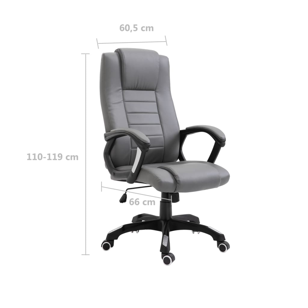 Chaise de bureau Anthracite Similicuir - XIOS