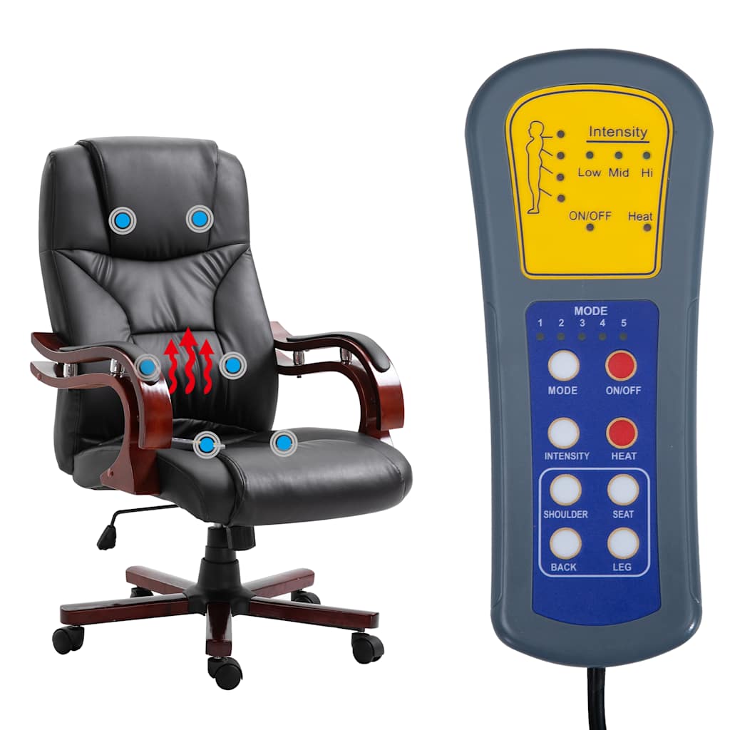 Chaise de bureau Noir Similicuir - XIOS