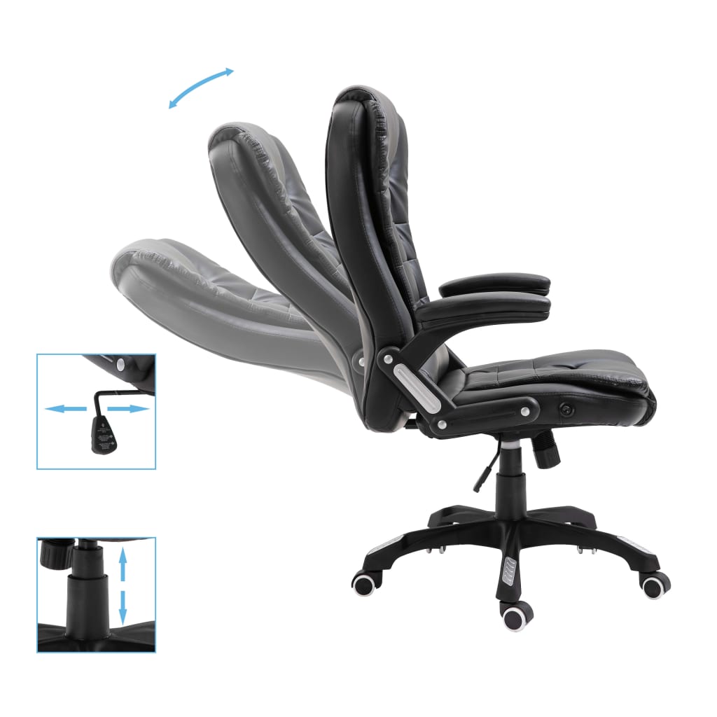 Chaise de bureau Noir Similicuir - XIOS