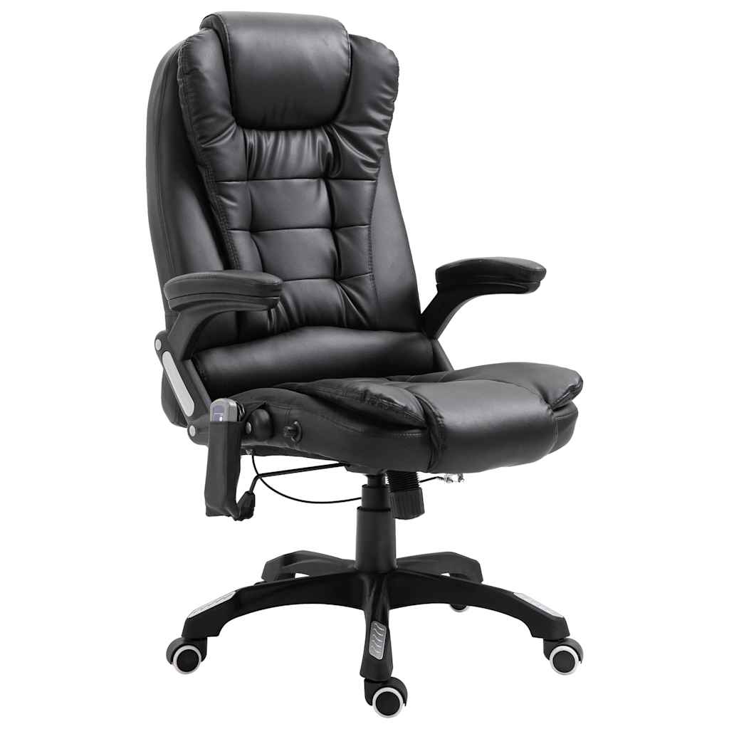 Chaise de bureau de massage Noir Similicuir