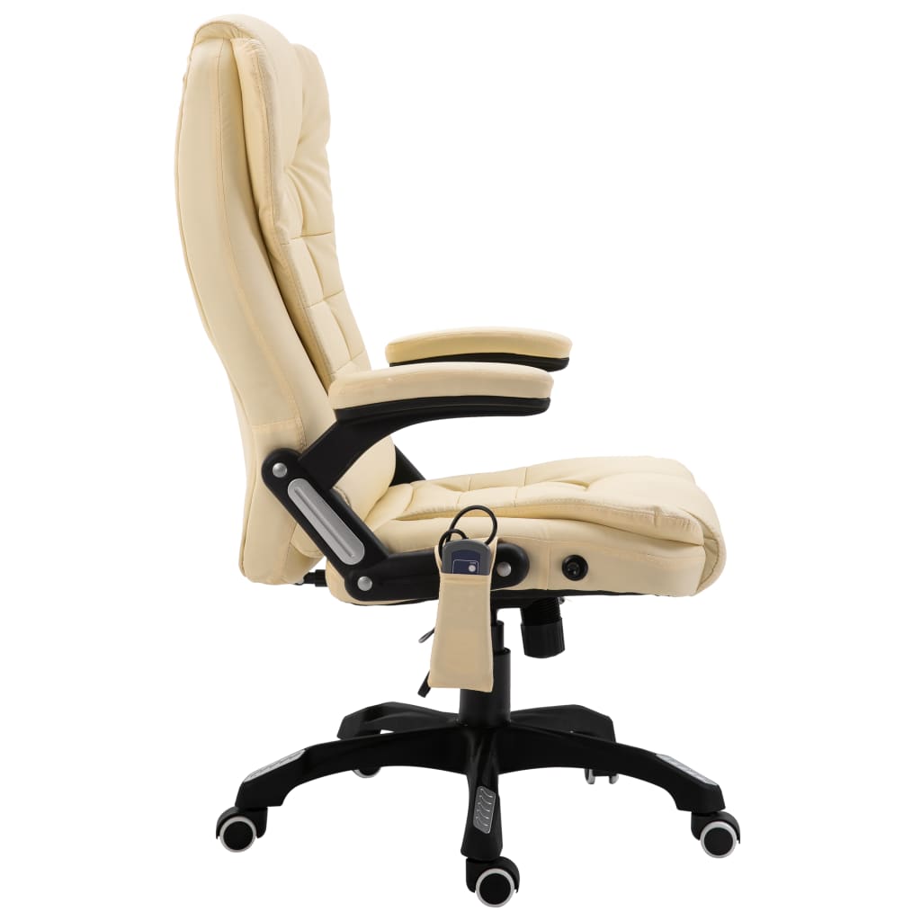 Chaise de bureau de massage Crème Similicuir - XIOS