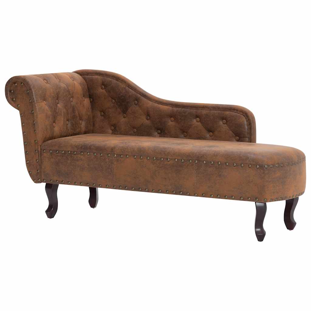 Chaise longue Marron Similicuir daim - XIOS