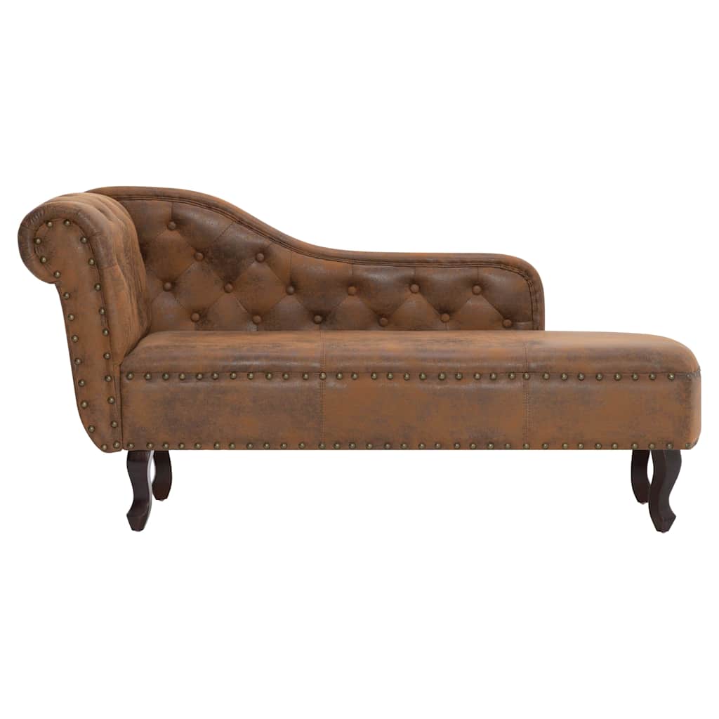 Chaise longue Marron Similicuir daim - XIOS