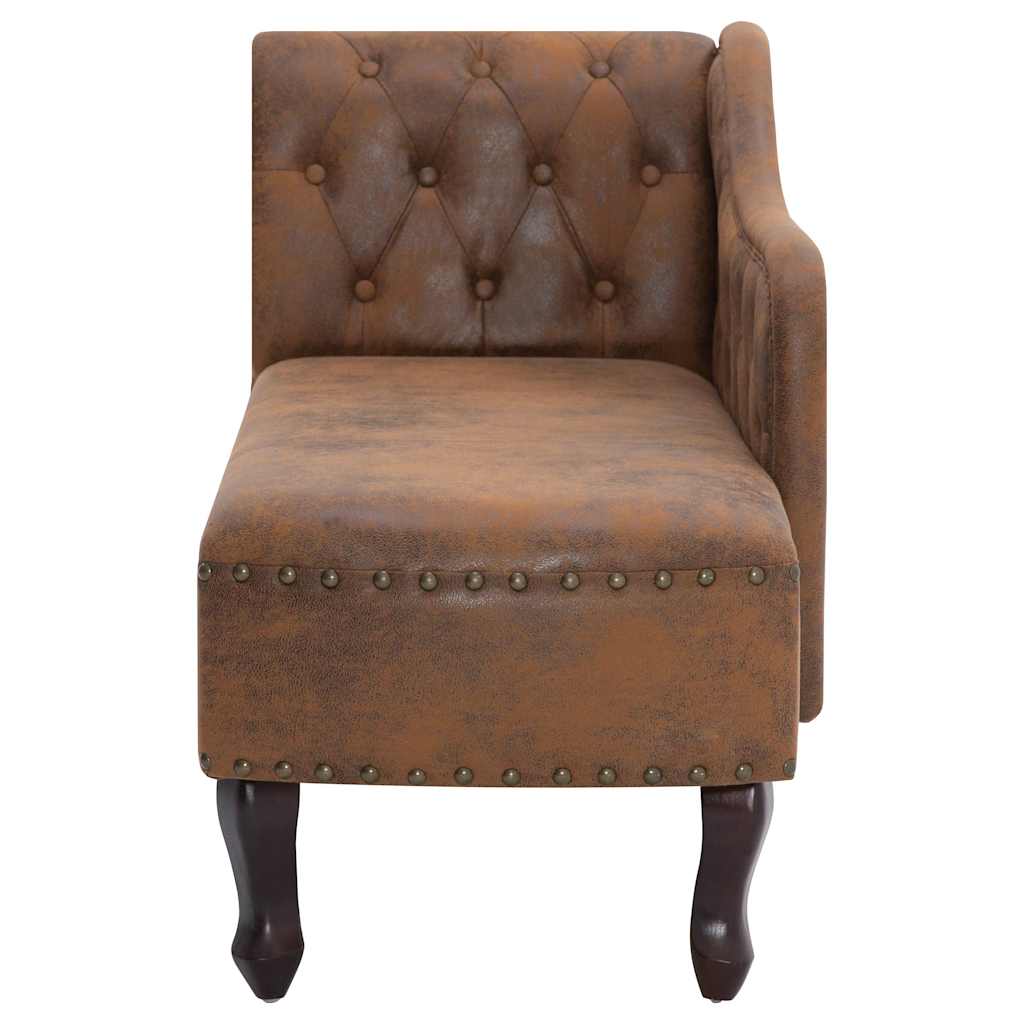 Chaise longue Marron Similicuir daim - XIOS
