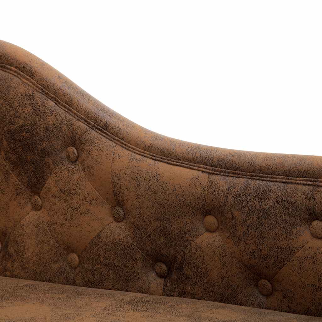 Chaise longue Marron Similicuir daim - XIOS