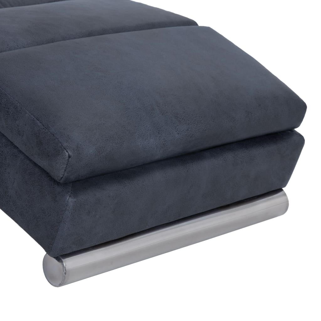 Chaise longue Gris Similicuir daim - XIOS