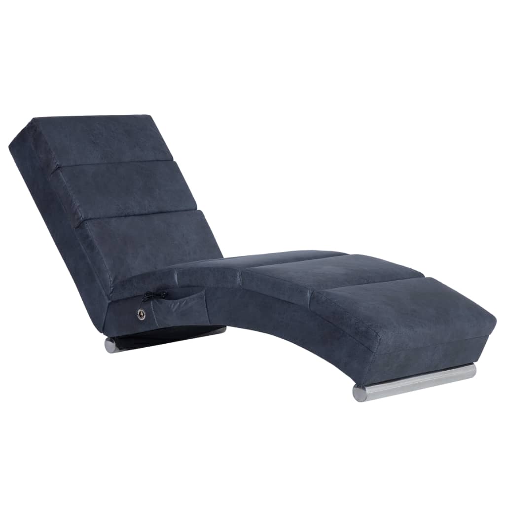 Chaise longue de longue Gris Similicuir daim - XIOS