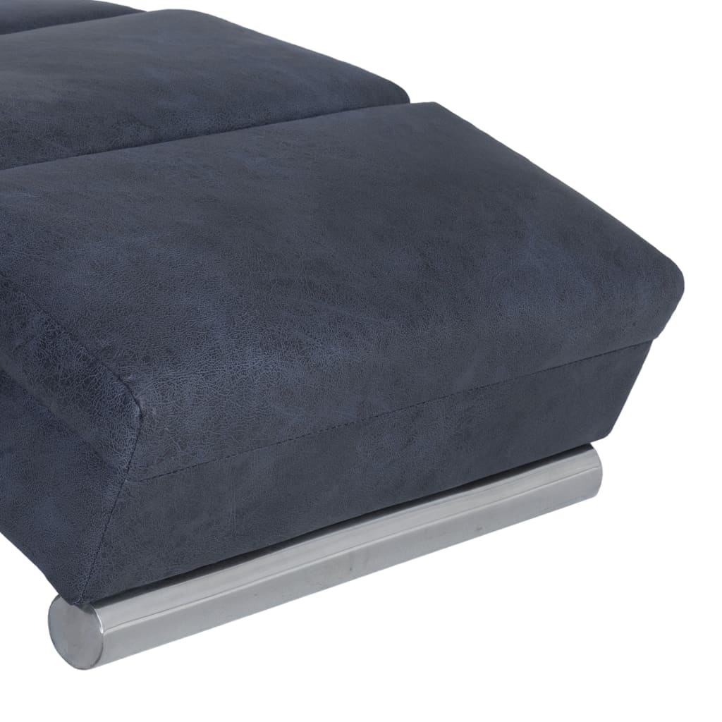 Chaise longue de longue Gris Similicuir daim - XIOS