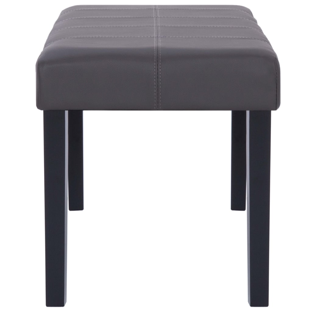 281309 vidaXL Bench 106 cm Grey Faux Leather - XIOS