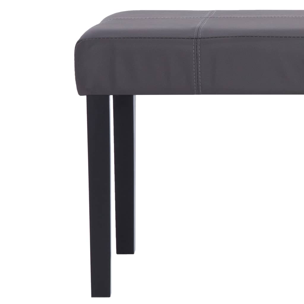 281309 vidaXL Bench 106 cm Grey Faux Leather - XIOS