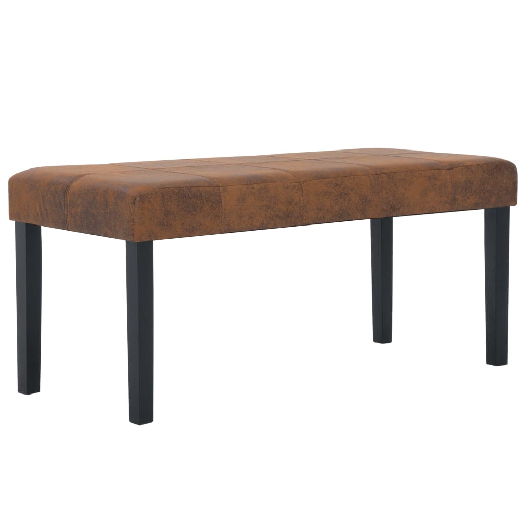 Banc 106 cm Marron Similicuir daim - XIOS