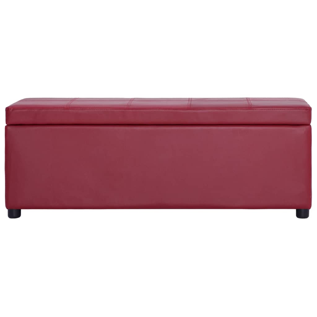 Banc avec compartiment de rangement 116 cm Bordeaux Similicuir - XIOS