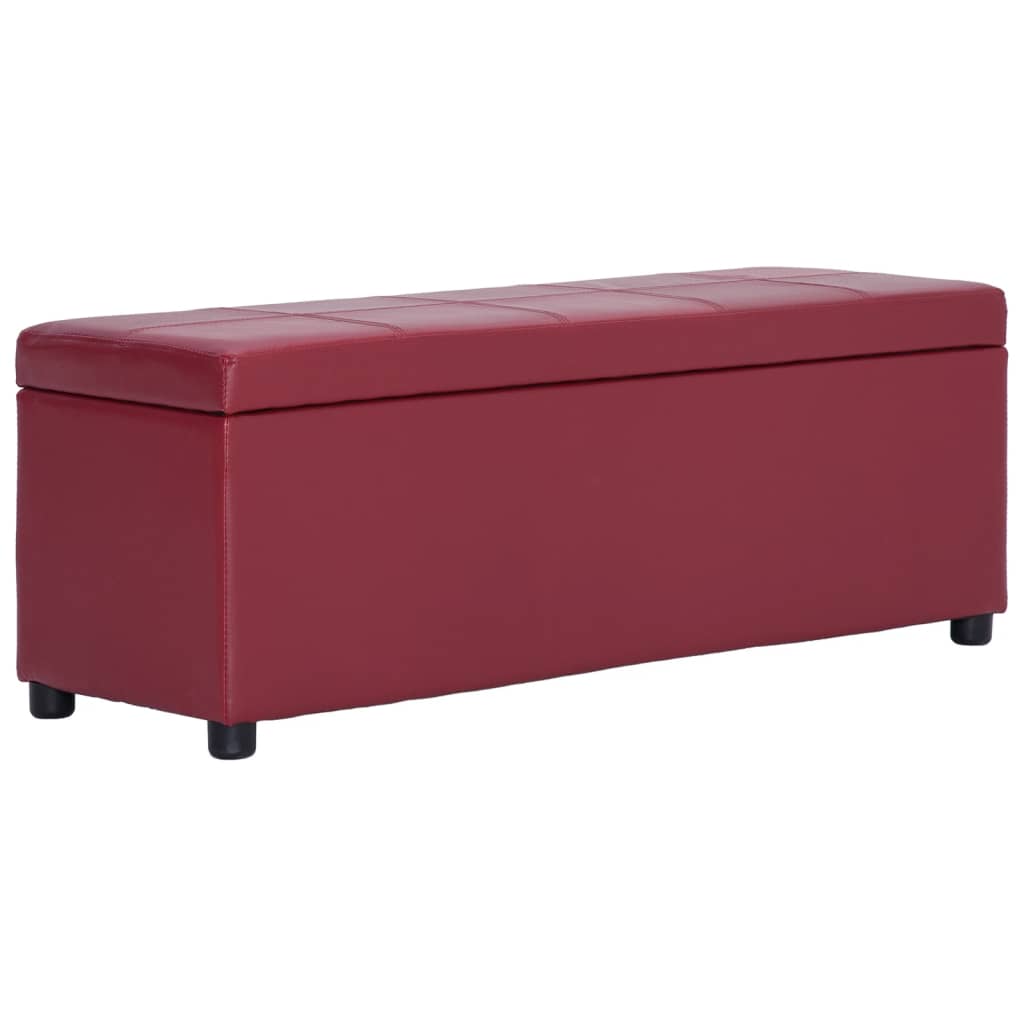 Banc avec compartiment de rangement 116 cm Bordeaux Similicuir - XIOS