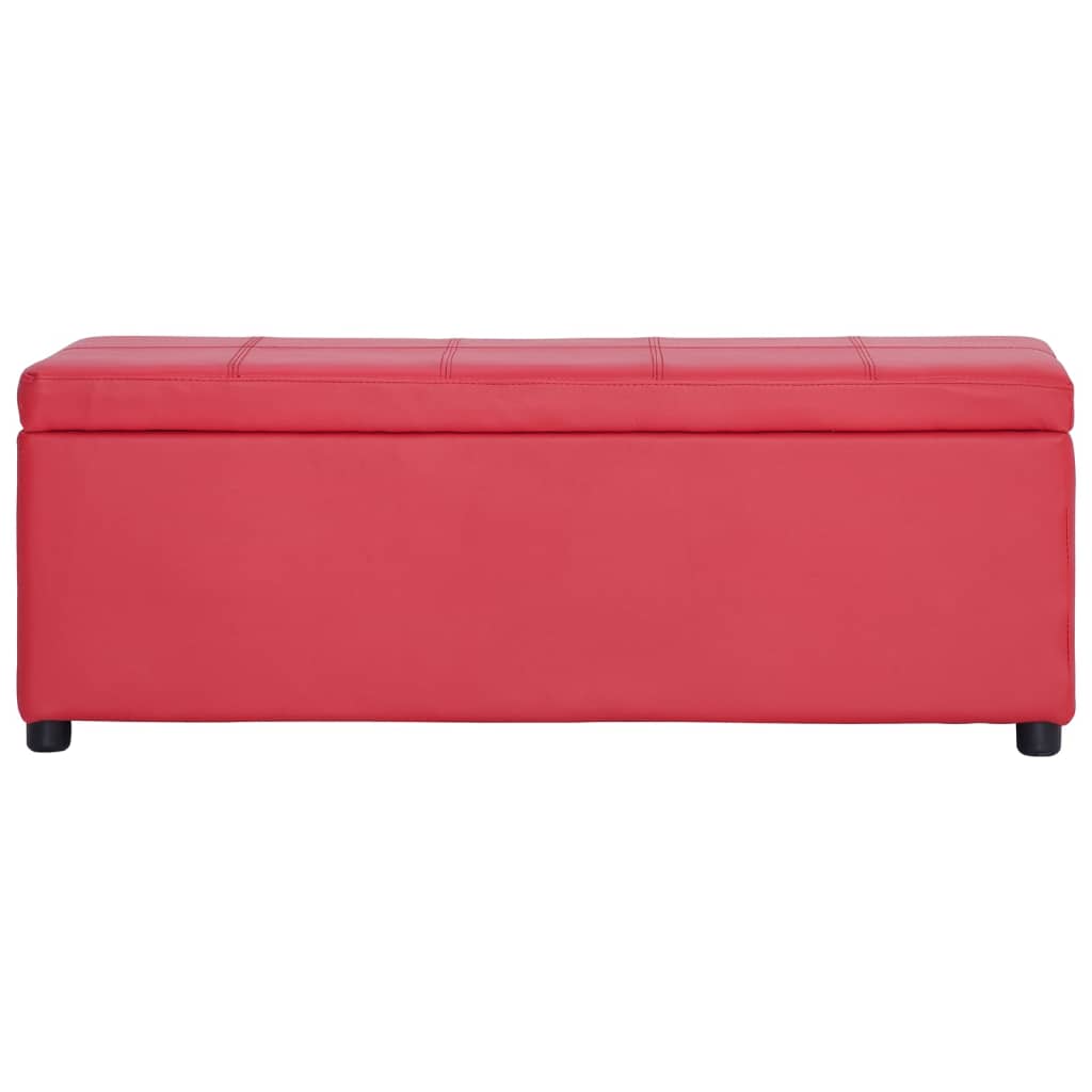 Banc avec compartiment de rangement 116 cm Rouge Similicuir - XIOS