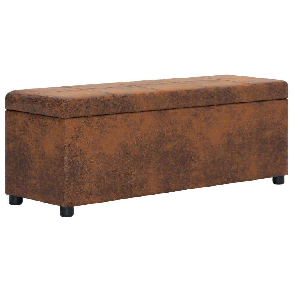 Banc avec compartiment de rangement 116 cm Marron Similicuir - XIOS