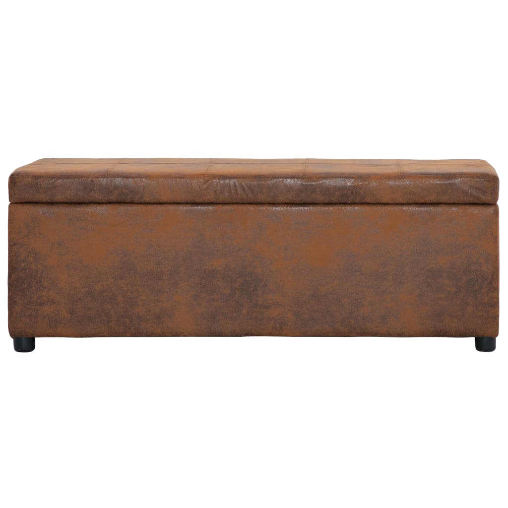 Banc avec compartiment de rangement 116 cm Marron Similicuir - XIOS