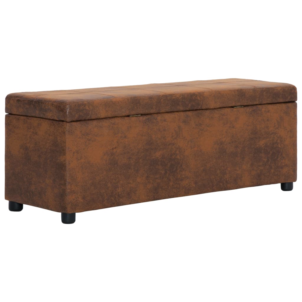 Banc avec compartiment de rangement 116 cm Marron Similicuir - XIOS