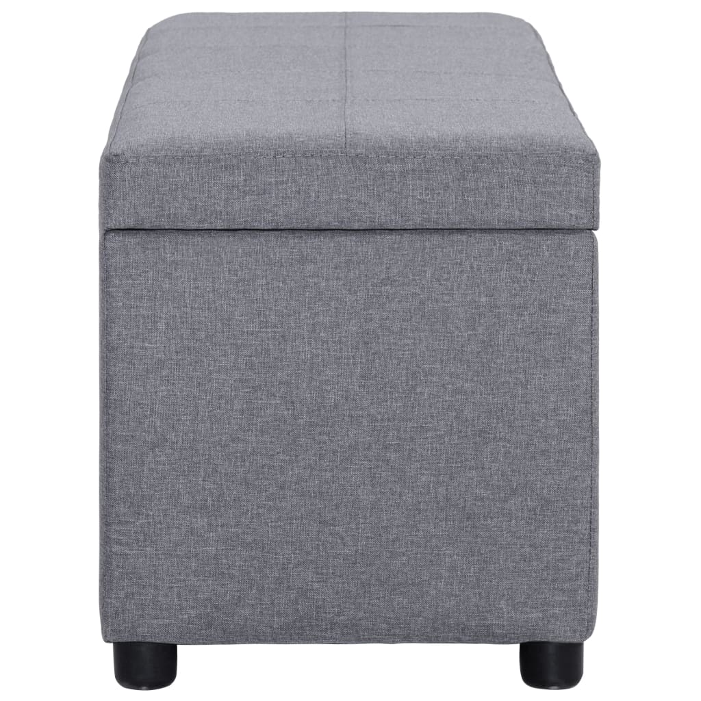 Banc avec compartiment de rangement 116 cm Gris clair Polyester - XIOS