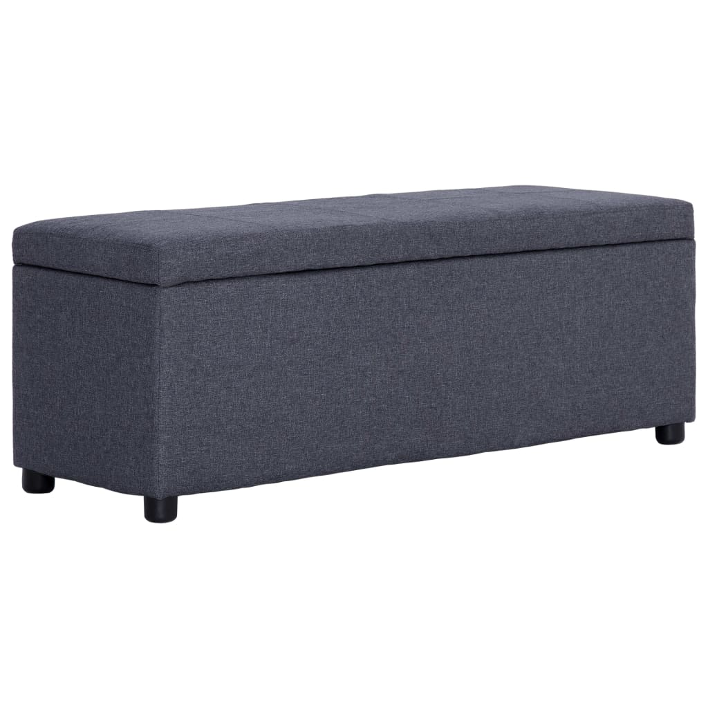 Banc avec compartiment de rangement 116 cm Gris foncé Polyester - XIOS