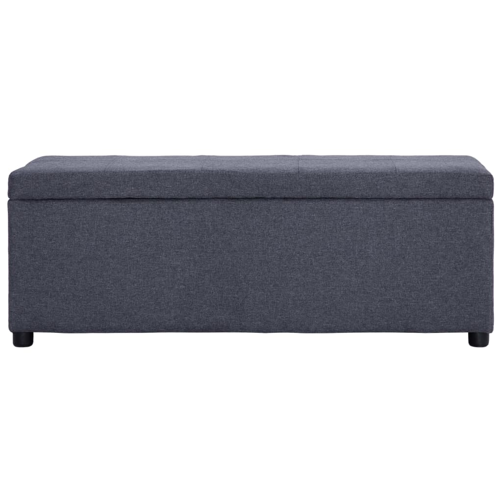 Banc avec compartiment de rangement 116 cm Gris foncé Polyester - XIOS