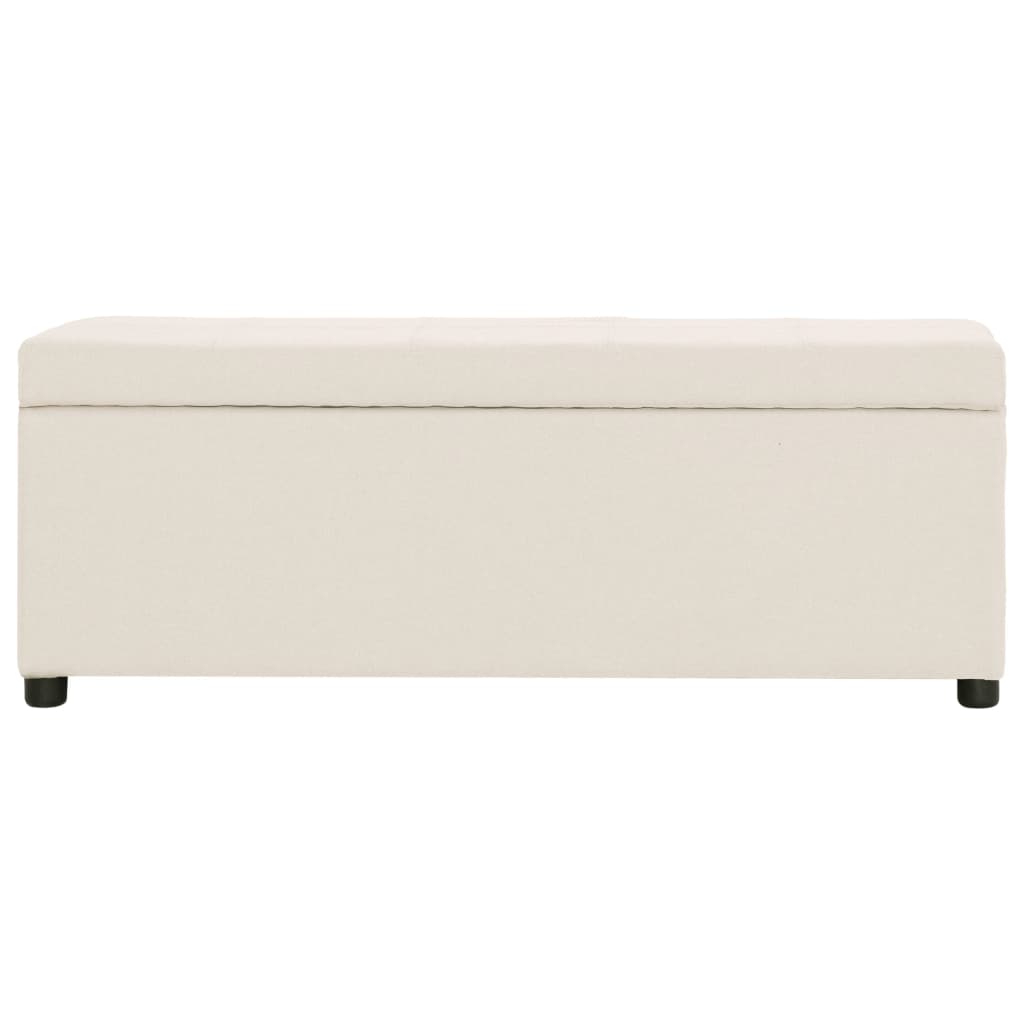 Banc avec compartiment de rangement 116 cm Crème Polyester - XIOS