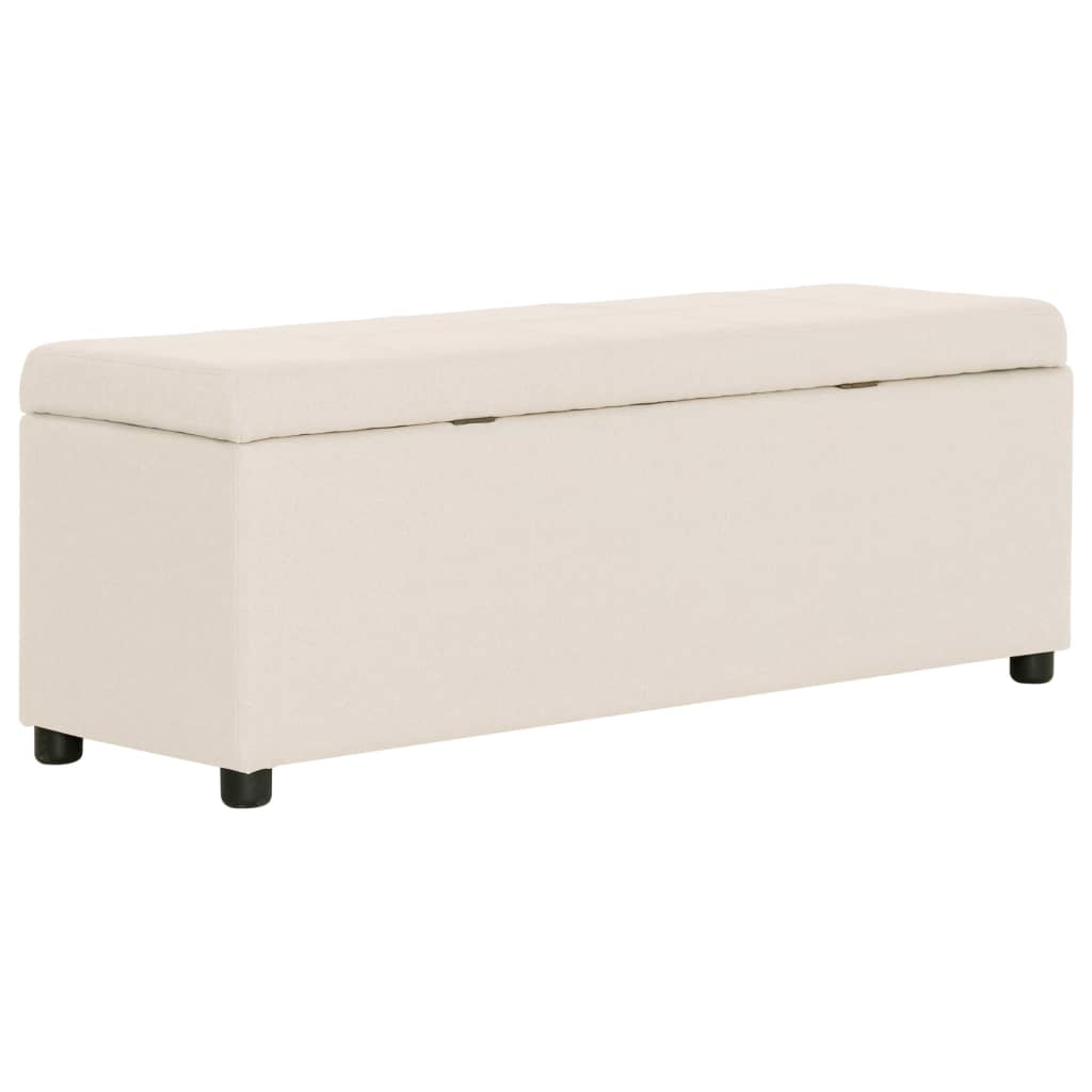 Banc avec compartiment de rangement 116 cm Crème Polyester - XIOS