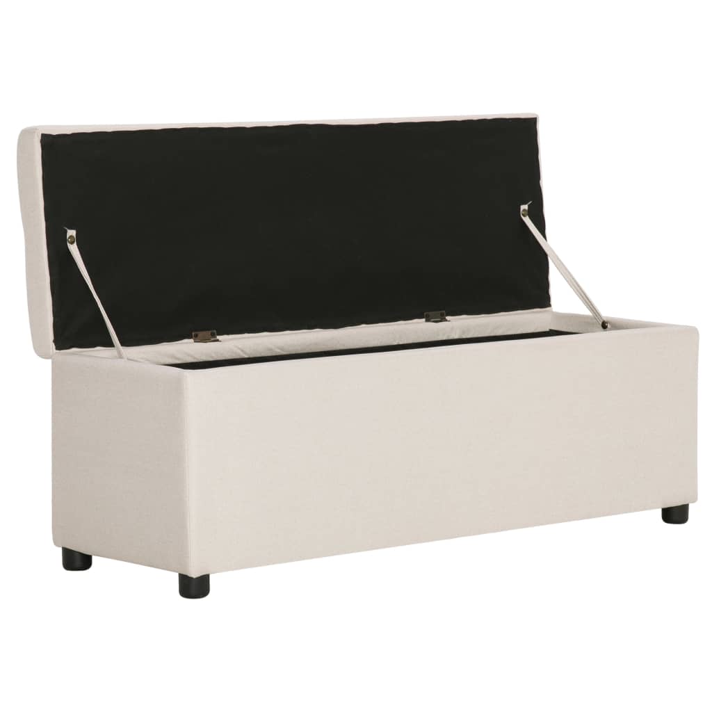 Banc avec compartiment de rangement 116 cm Crème Polyester - XIOS