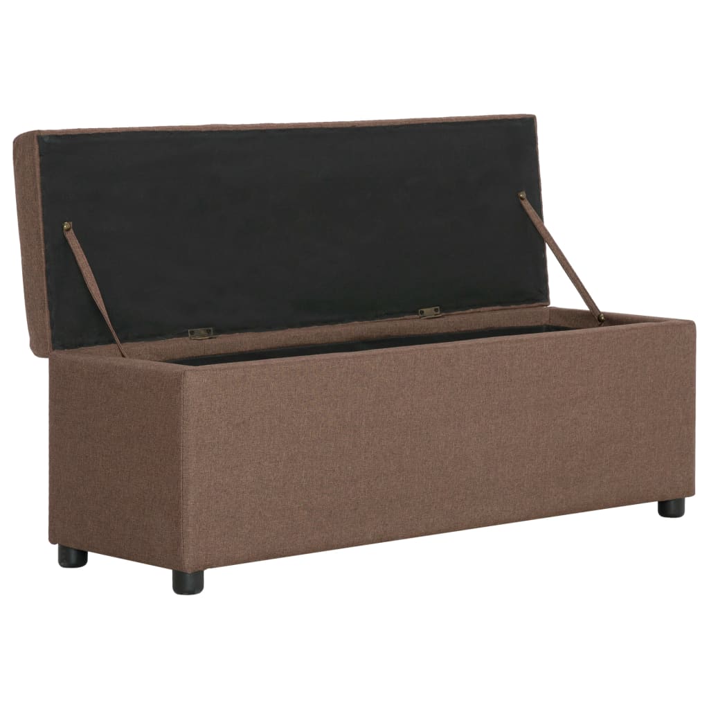 Banc avec compartiment de rangement 116 cm Marron Polyester - XIOS