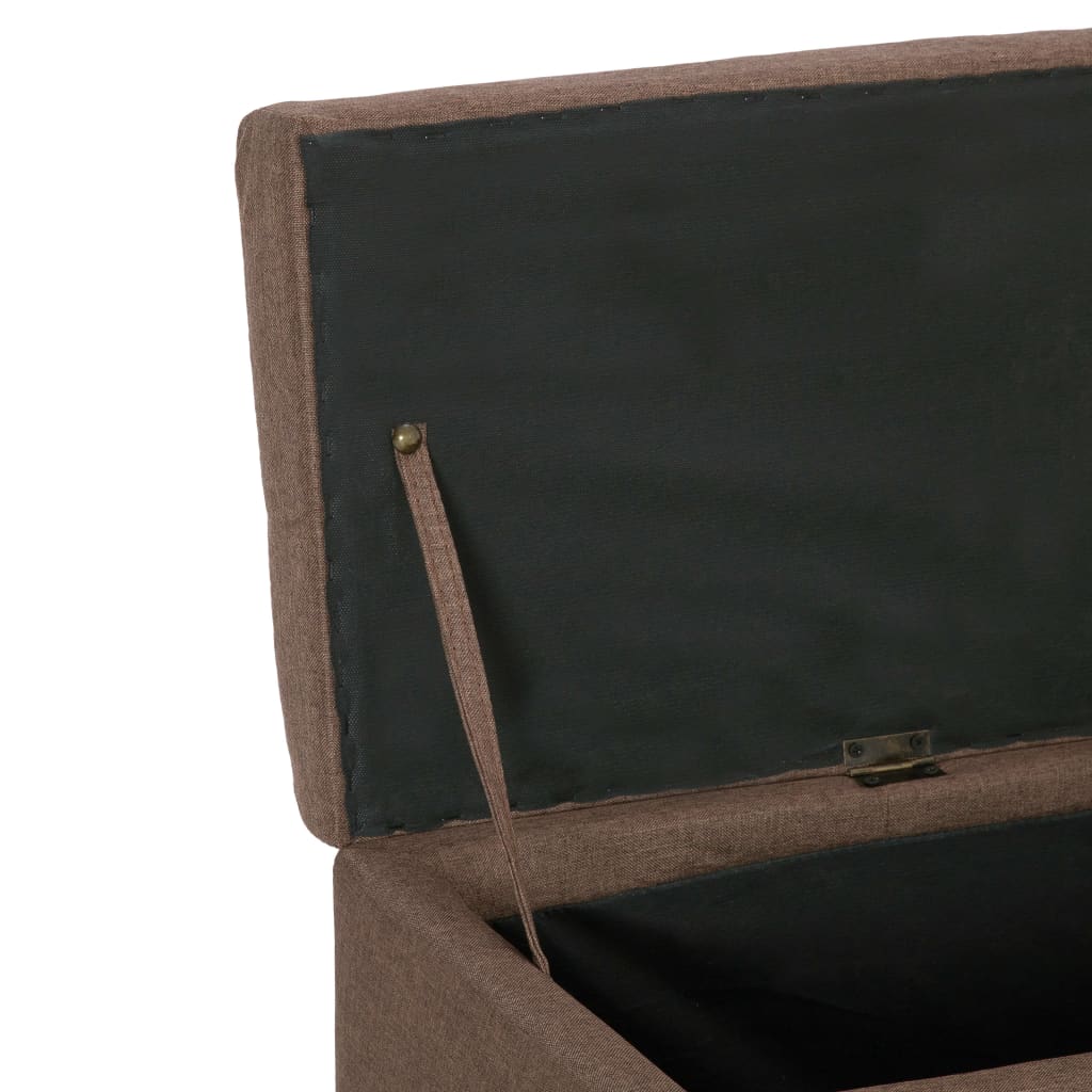 Banc avec compartiment de rangement 116 cm Marron Polyester - XIOS