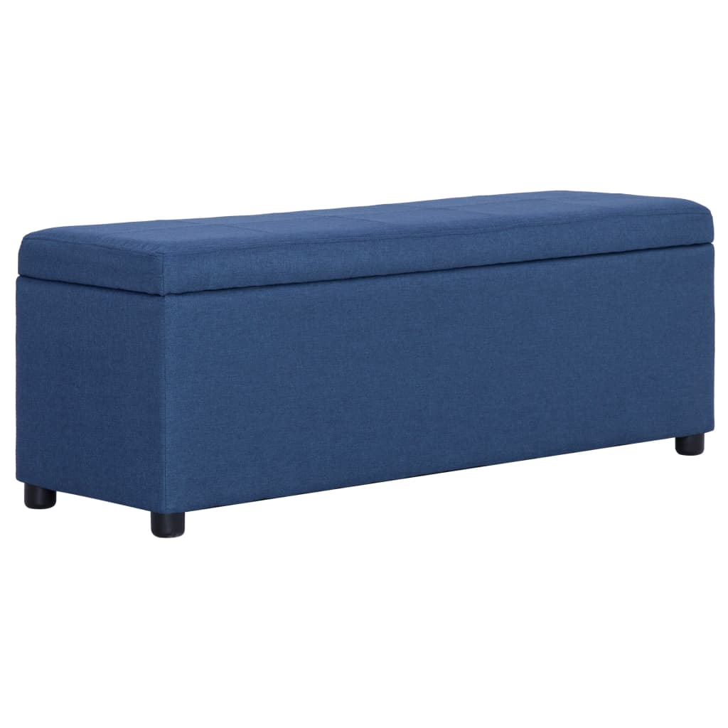 Banc avec compartiment de rangement 116 cm Bleu Polyester - XIOS