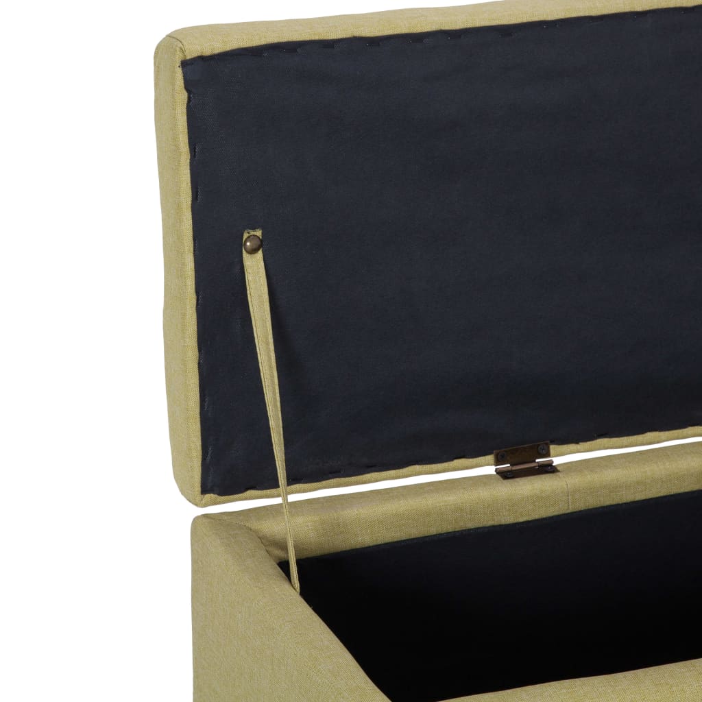 Banc avec compartiment de rangement 116 cm Vert Polyester - XIOS