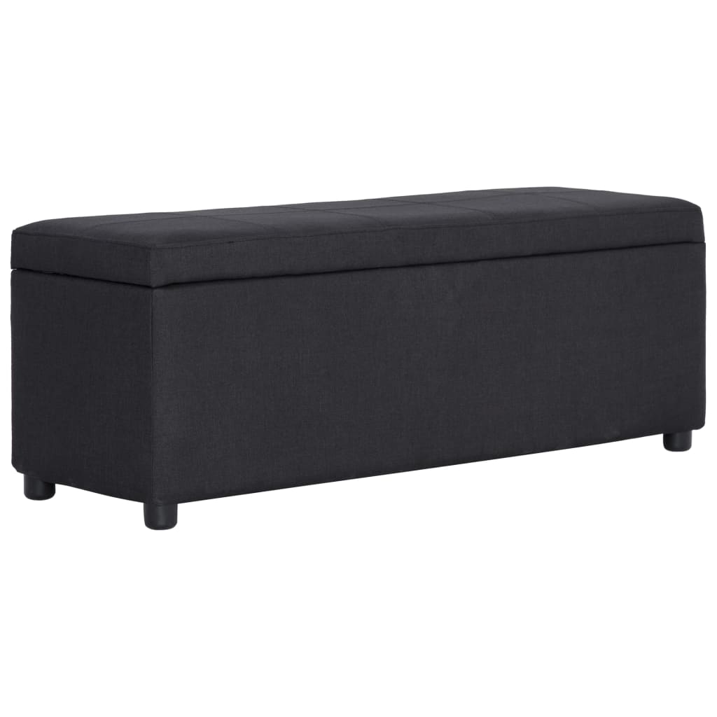 Banc avec compartiment de rangement 116 cm Noir Polyester - XIOS