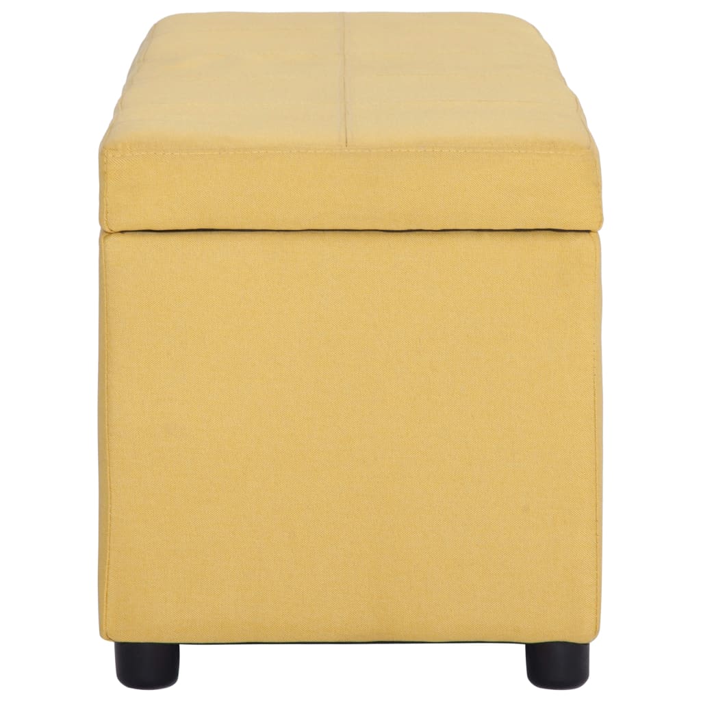 Banc avec compartiment de rangement 116 cm Jaune Polyester - XIOS