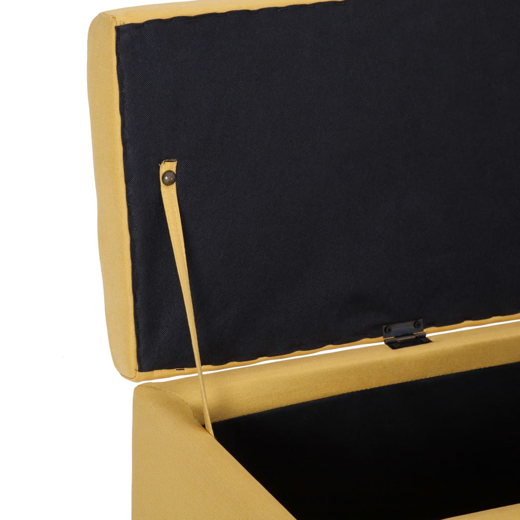 Banc avec compartiment de rangement 116 cm Jaune Polyester - XIOS