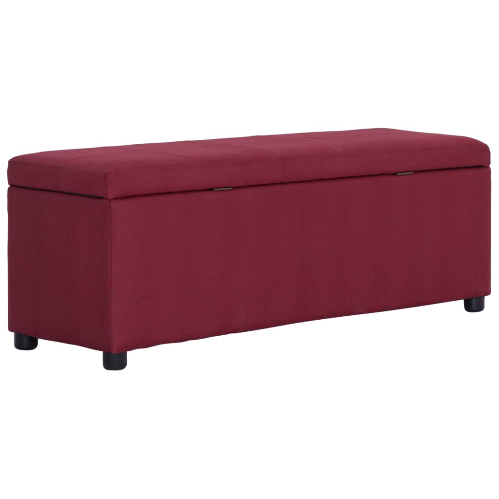 Banc avec compartiment de rangement 116 cm Bordeaux Polyester - XIOS