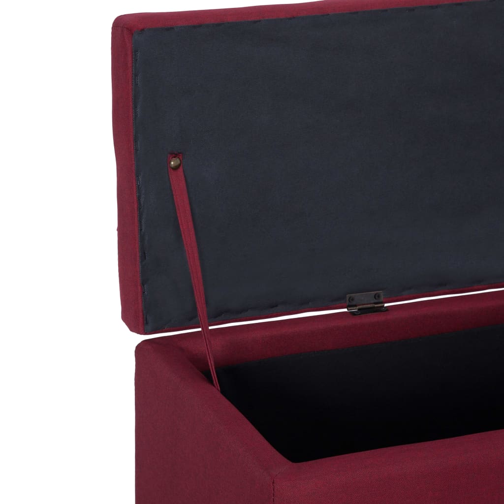Banc avec compartiment de rangement 116 cm Bordeaux Polyester - XIOS