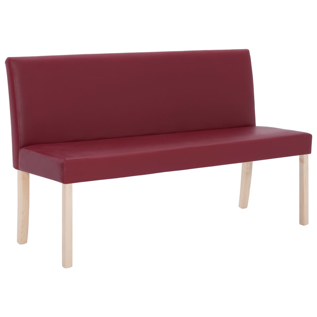 Banc 139,5 cm Rouge bordeaux Similicuir - XIOS