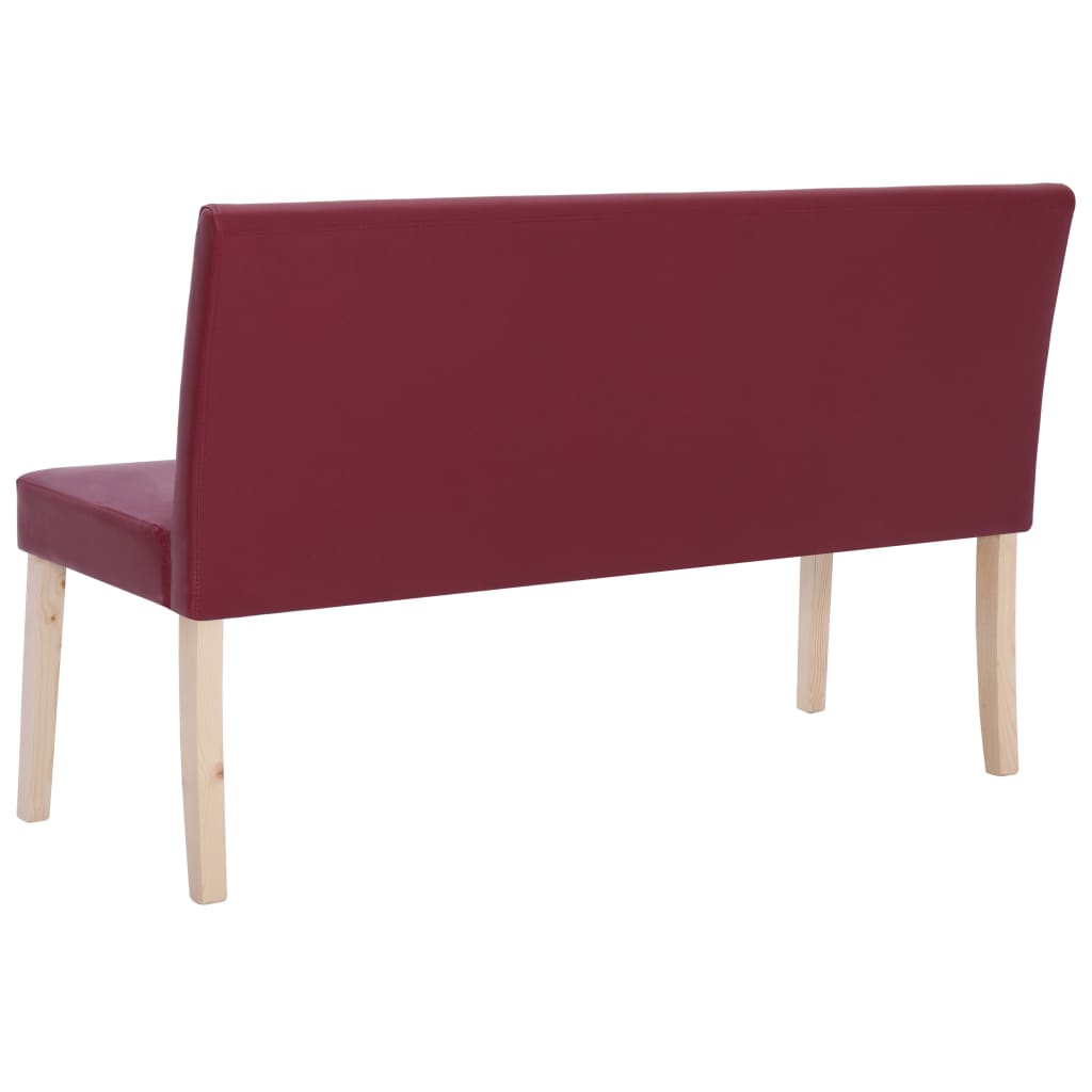Banc 139,5 cm Rouge bordeaux Similicuir - XIOS