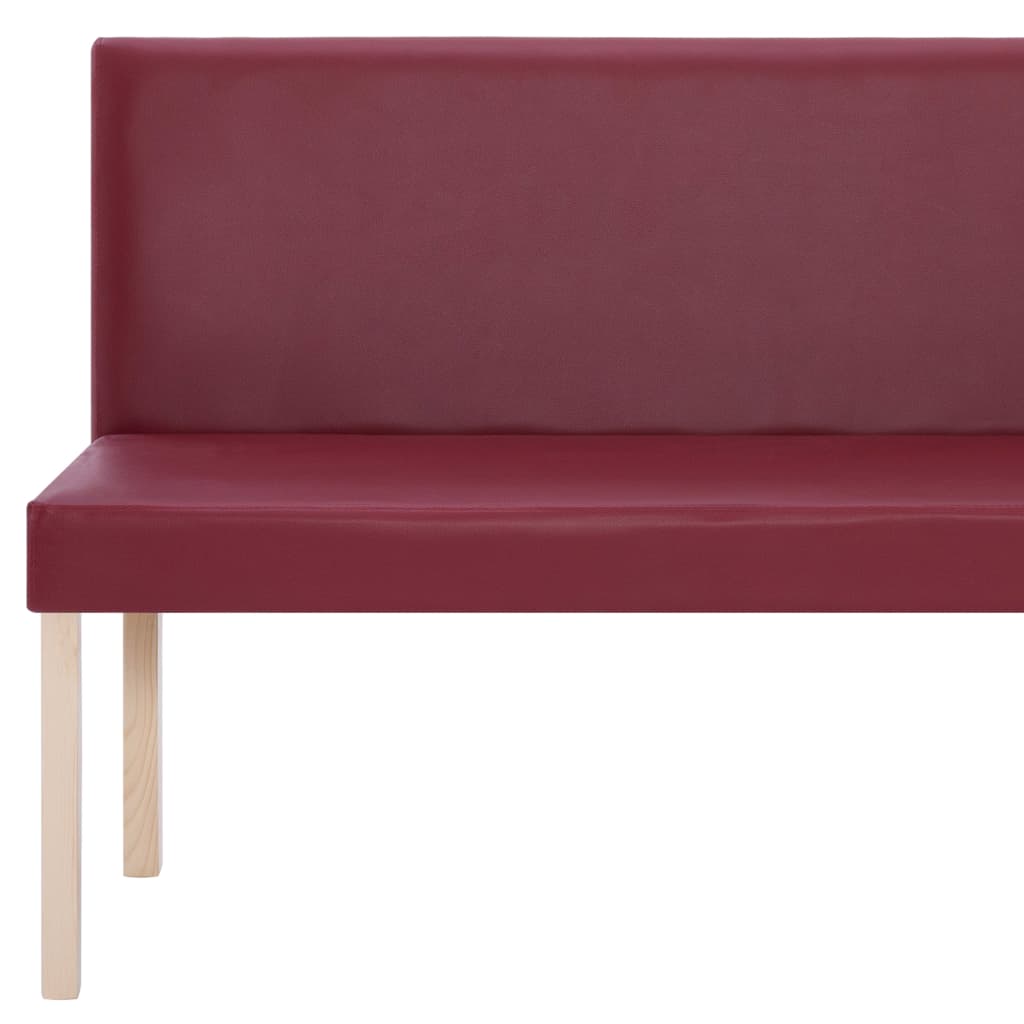 Banc 139,5 cm Rouge bordeaux Similicuir - XIOS