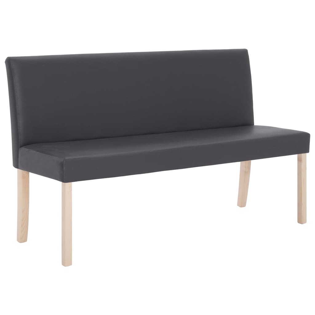 Banc 139,5 cm Gris Similicuir - XIOS
