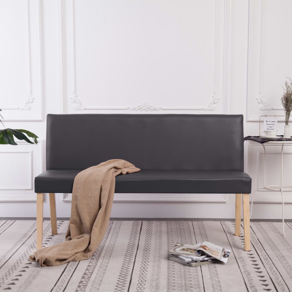 Banc 139,5 cm Gris Similicuir - XIOS