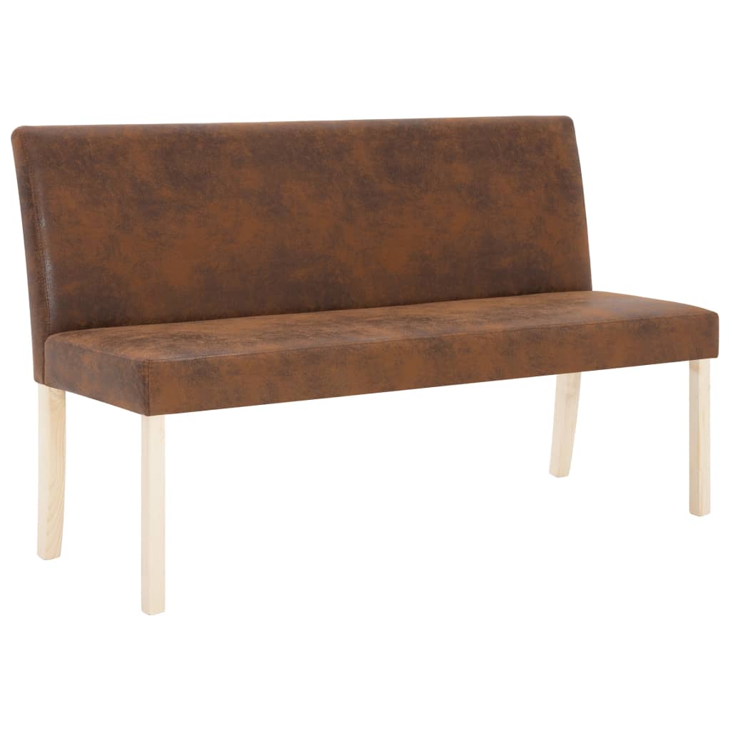 Banc 139,5 cm Marron Similicuir daim - XIOS