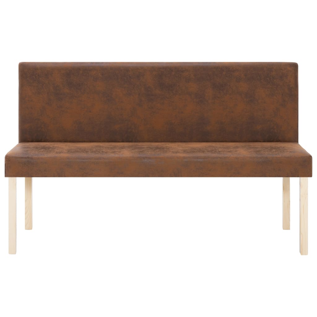 Banc 139,5 cm Marron Similicuir daim - XIOS