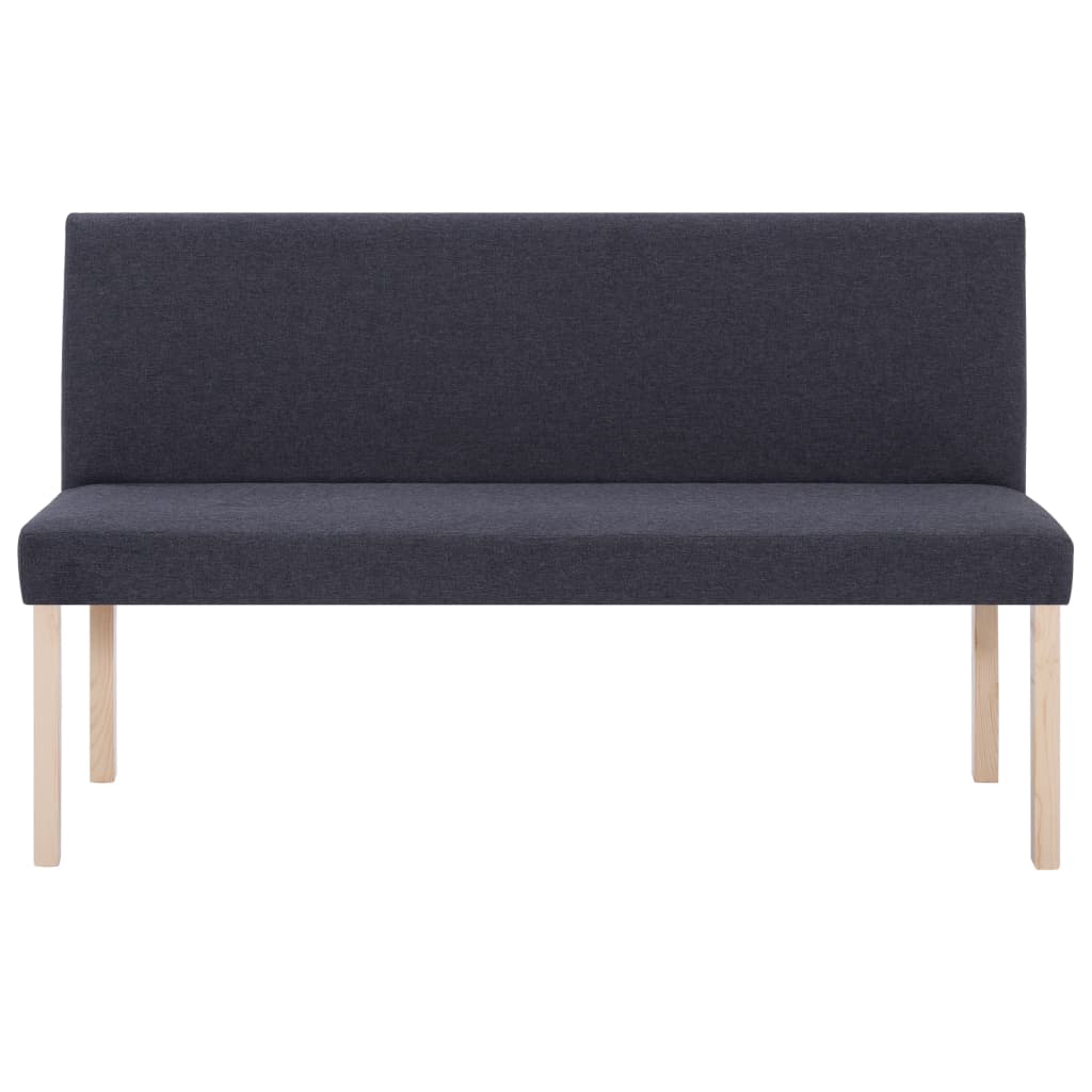 Banc 139,5 cm Gris foncé Polyester - XIOS