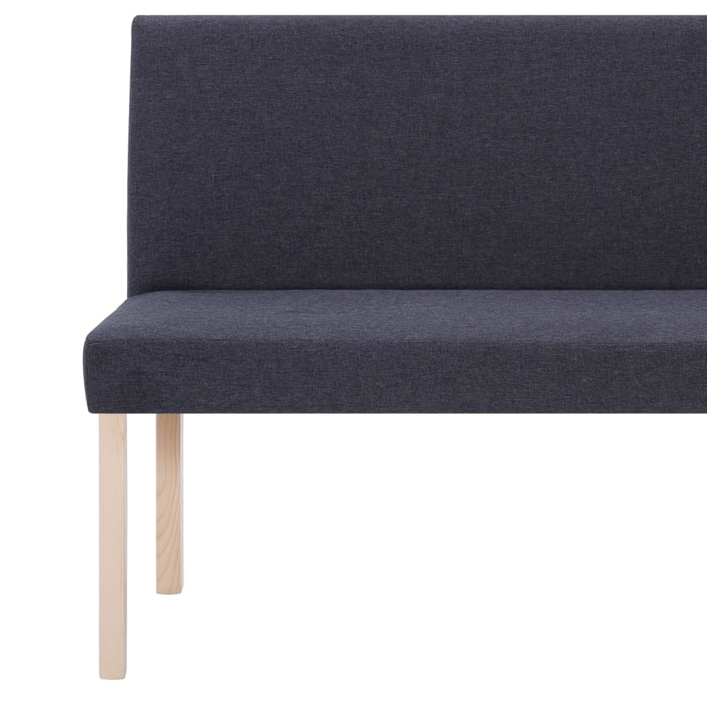 Banc 139,5 cm Gris foncé Polyester - XIOS