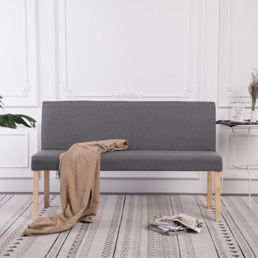 Banc 139,5 cm Gris clair Polyester - XIOS