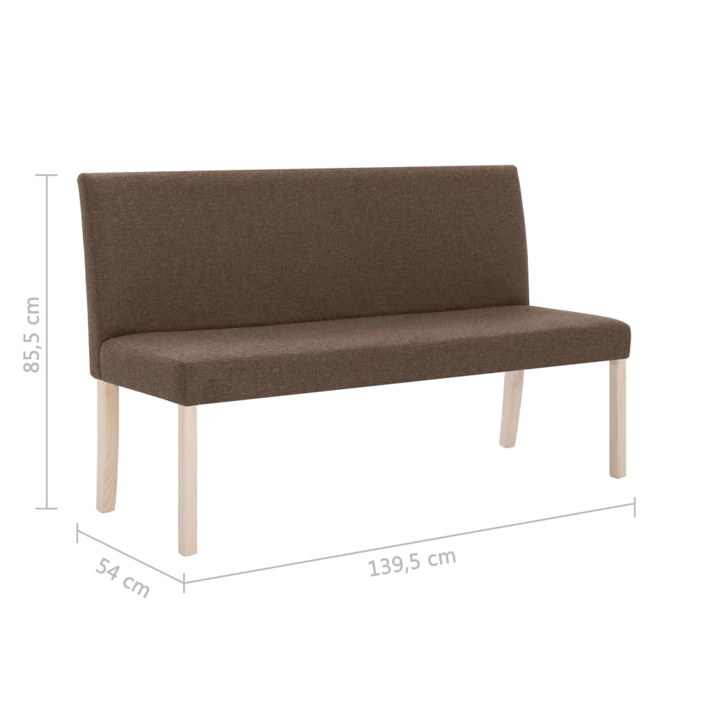 Banc 139,5 cm Marron Polyester - XIOS