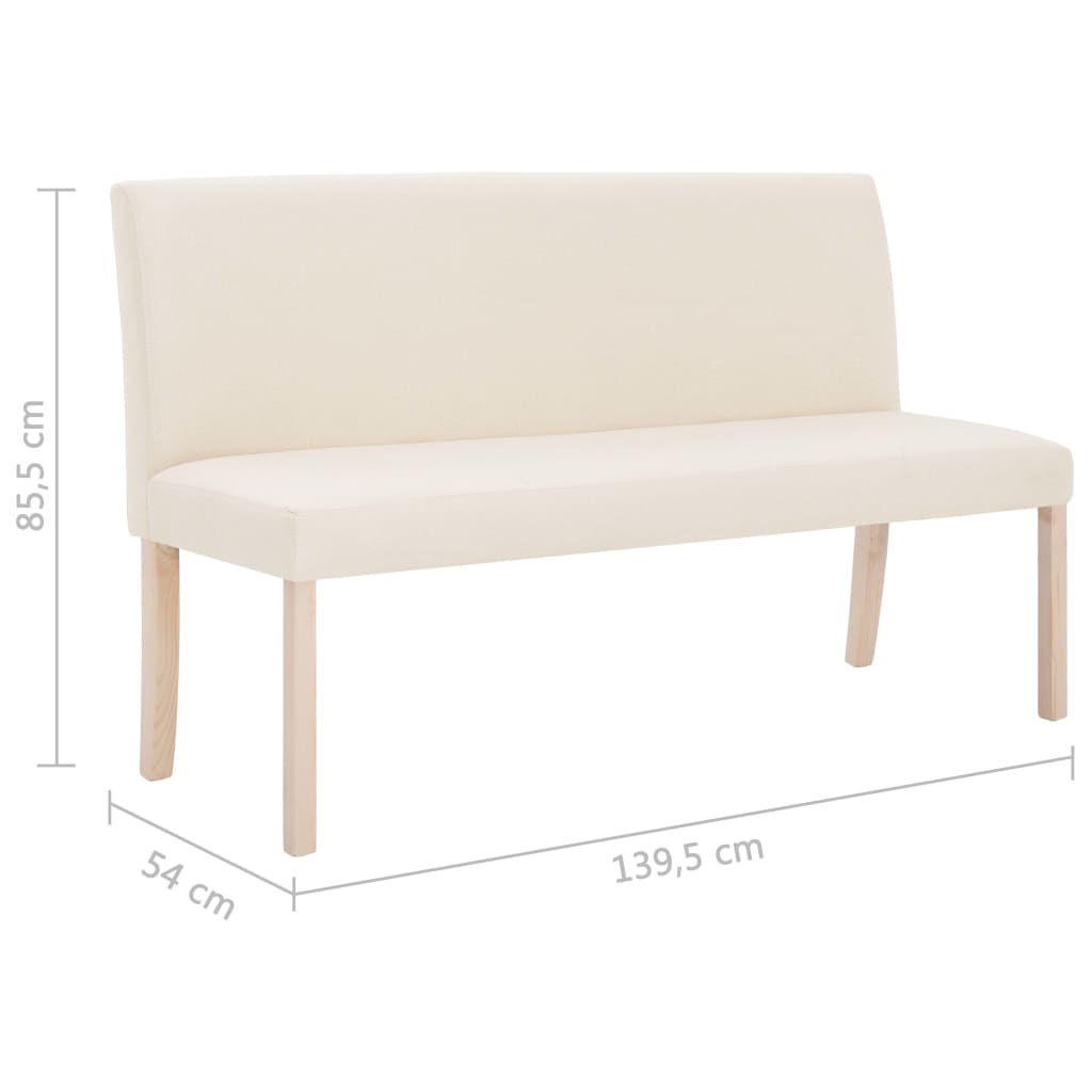 Banc 139,5 cm Crème Polyester - XIOS
