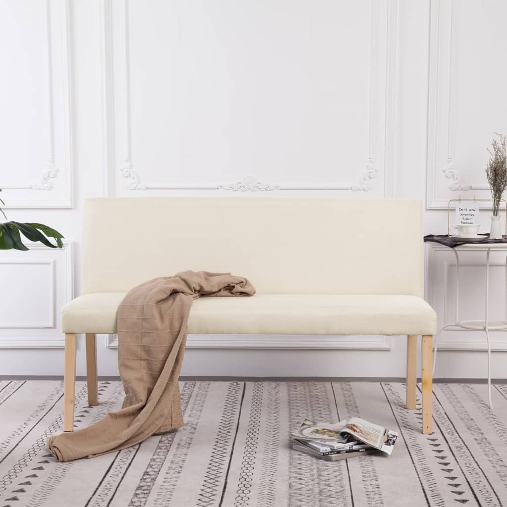 Banc 139,5 cm Crème Polyester - XIOS