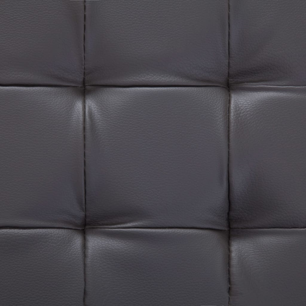 Pouf de rangement 87,5 cm Gris Similicuir - XIOS